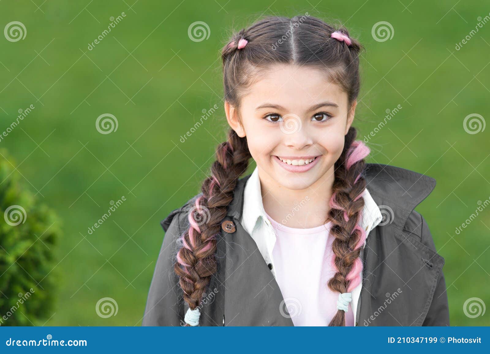 Girl Small Kid with Fashionable Braids Hairstyle. Fashion Trend. Salon and  Hair Care Stock Image - Image of cute, adorable: 210347199