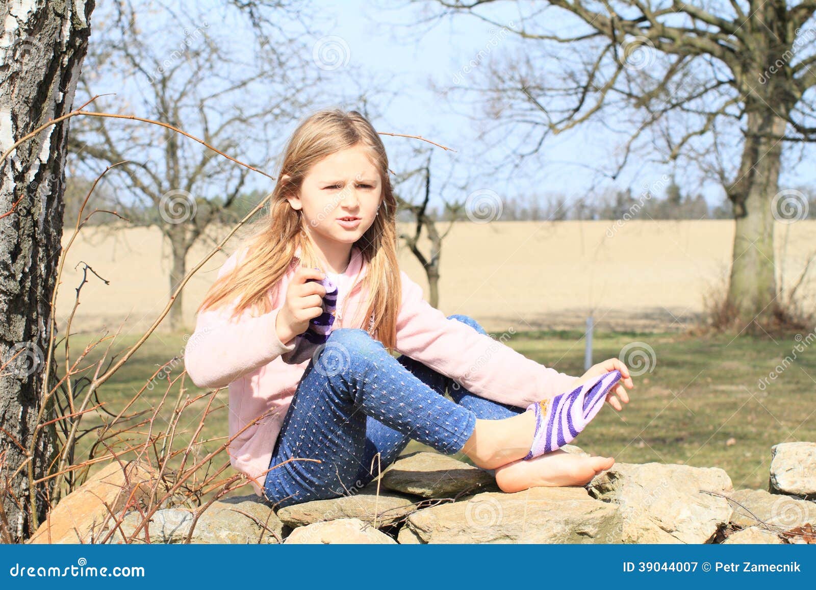 Girl Taking Off Sneakers And Socks Stock Image Image Of Fashion, Socks ...