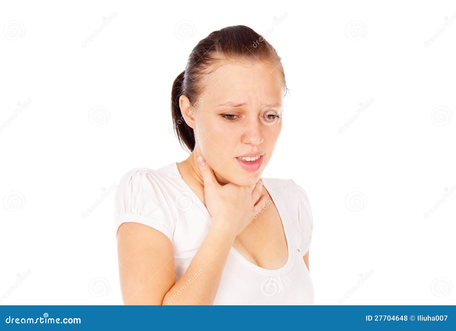 Girl Sore Throat Royalty Free Stock Photos Image 27704648