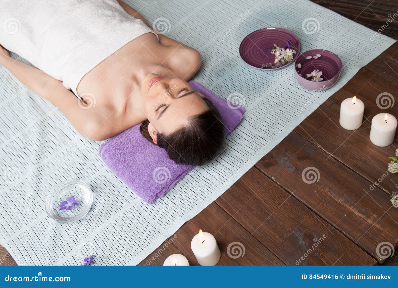 Girl Spa Massage Sauna Relaxation Bath Stock Photo - Image of mask ...