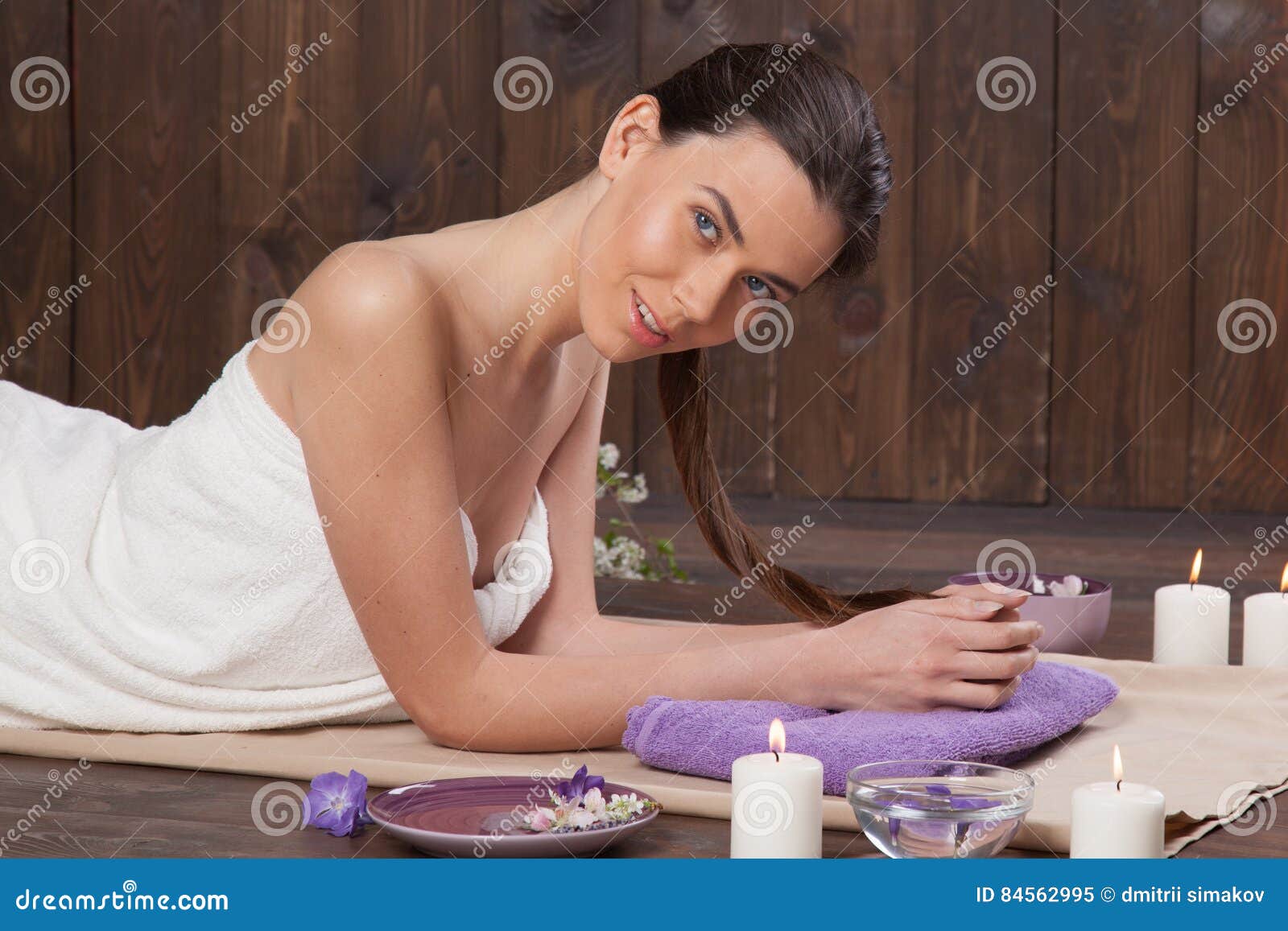 Girl Spa Massage Sauna Relaxation Bath Stock Image - Image of care ...