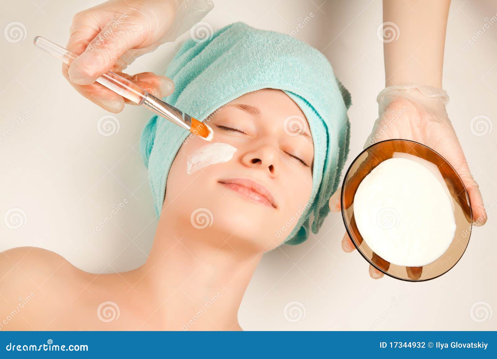 Girl at spa procedures stock photo. Image of cosmetics 17344932