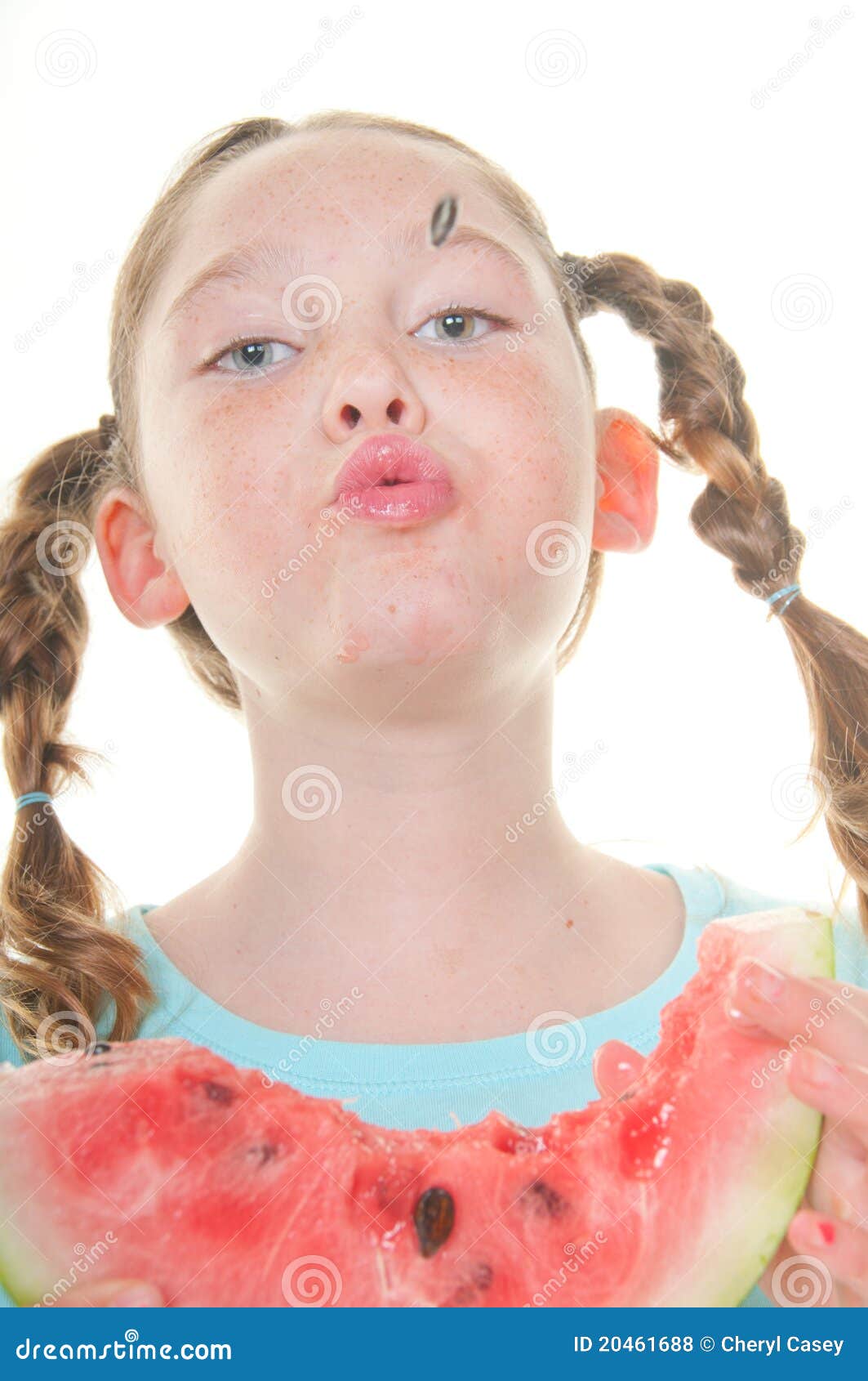 Girl Spitting Watermelon Seed Stock Photo - Image: 20461688 Girl Spitting Watermelon Seed Stock Photo - Image: 20461688