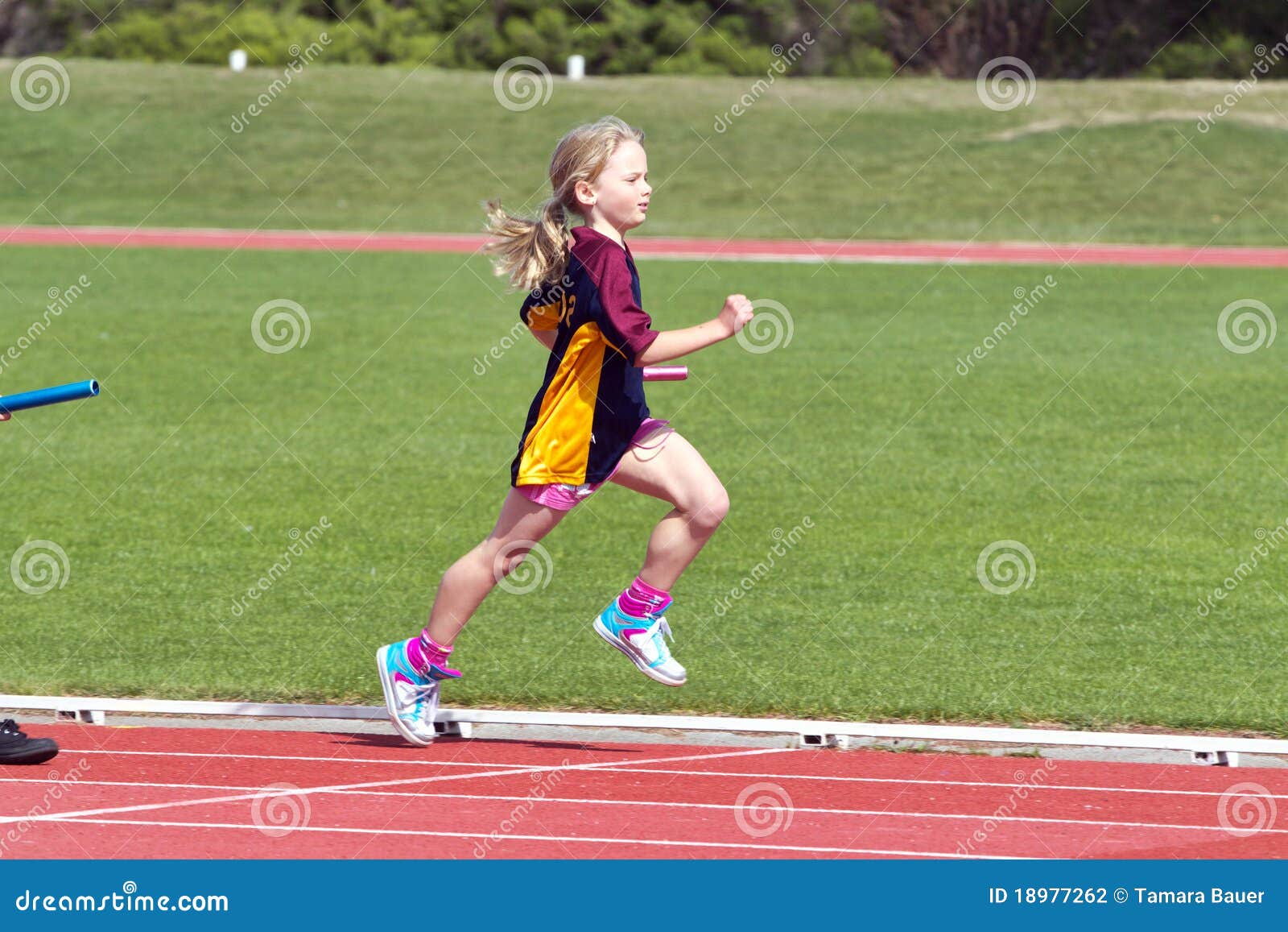 Girl In Relay Sports Race Editorial Stock Image Of Runner 18998264