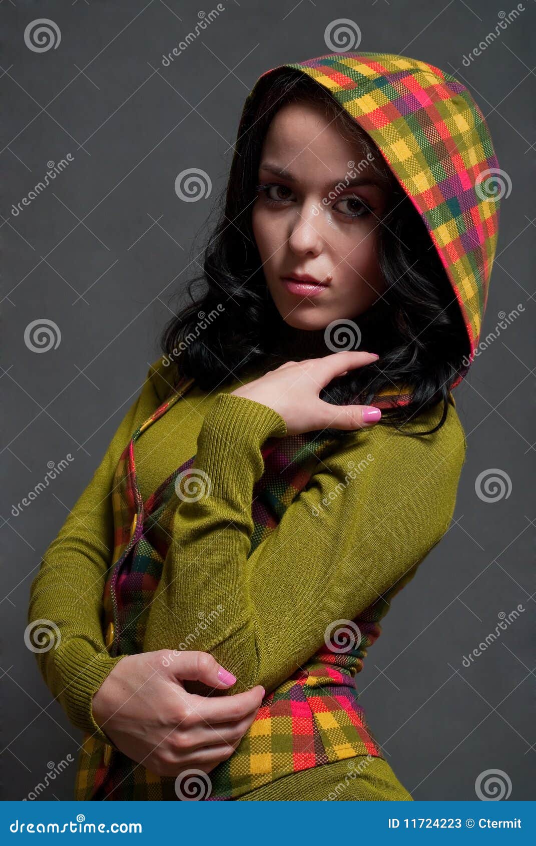 Girl in squared waistcoat stock image. Image of beautiful 11724223