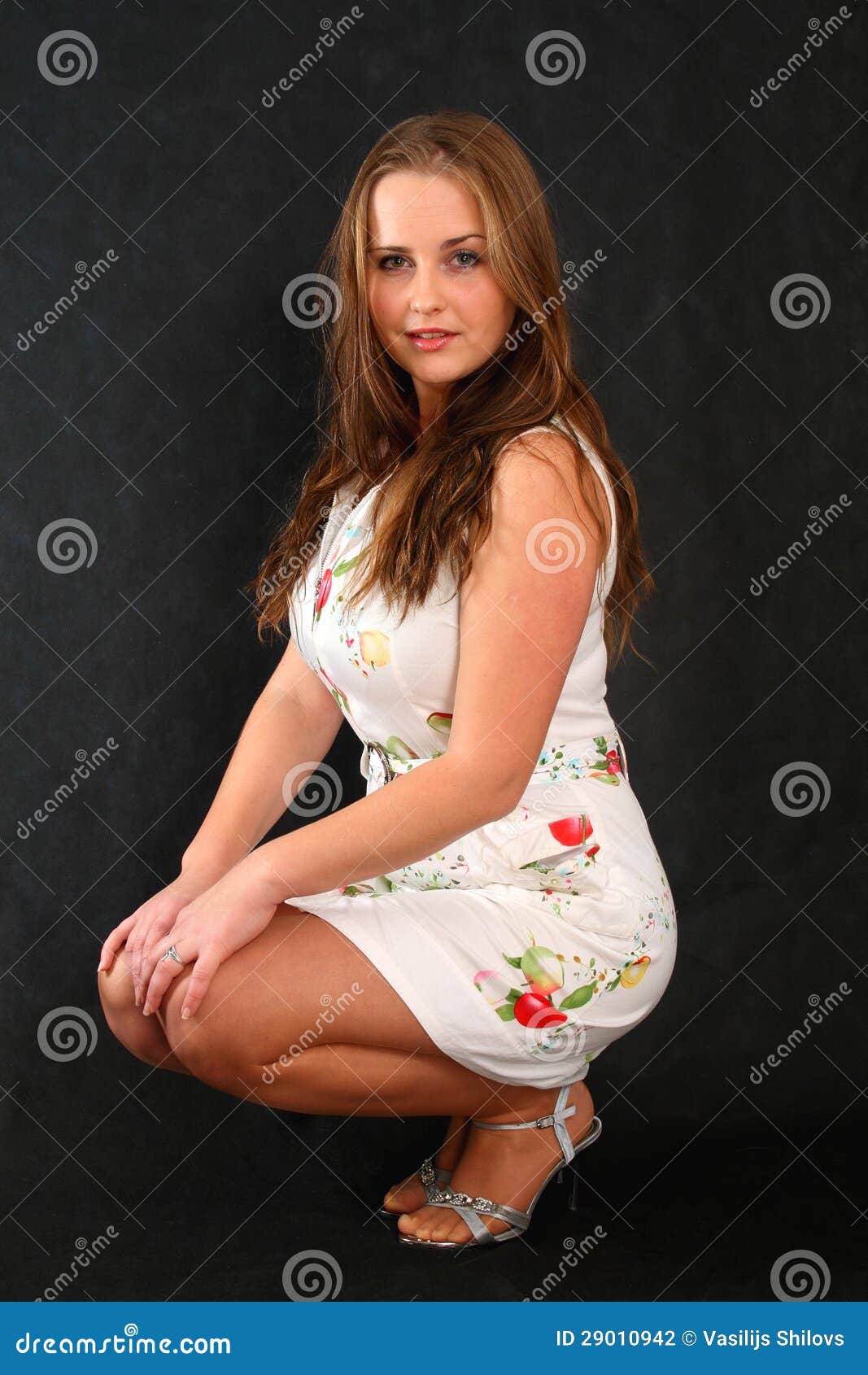 Girl Squatting Stock Photography - Image: 29010942