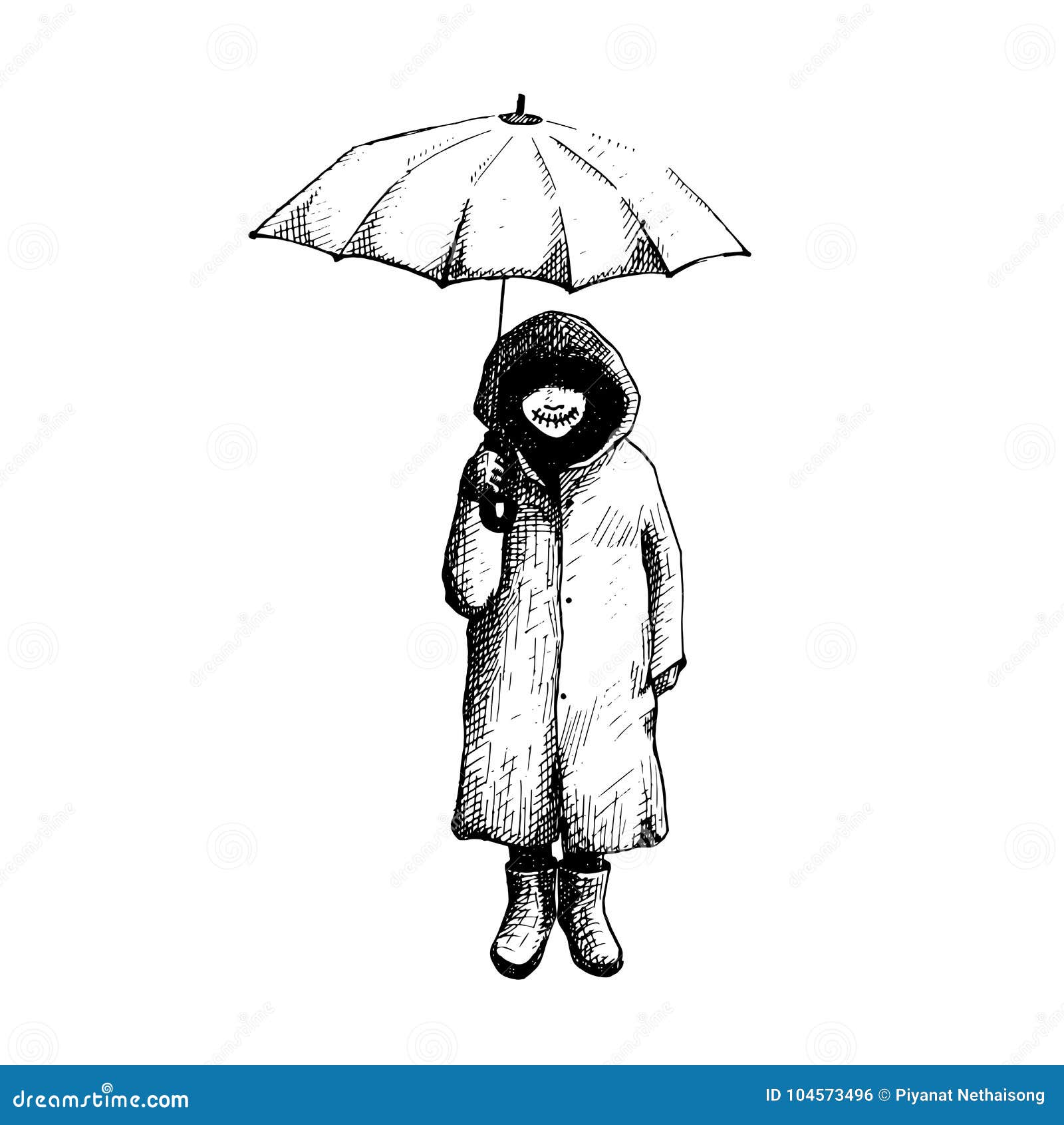 A Girl with An Umbrella Drawing | TikTok