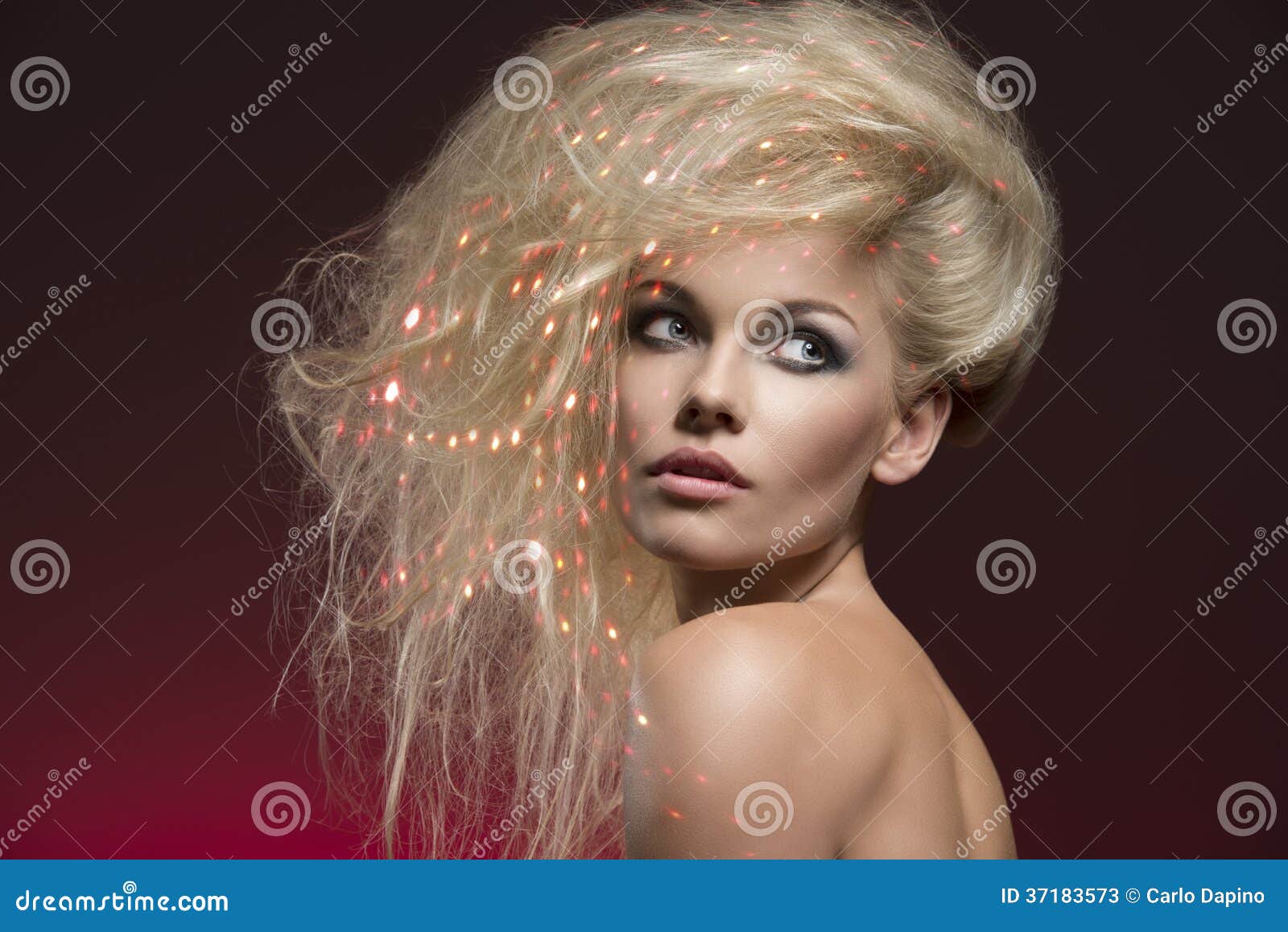 Girl With Strange Hair Style Stock Image Image Of Attractive People