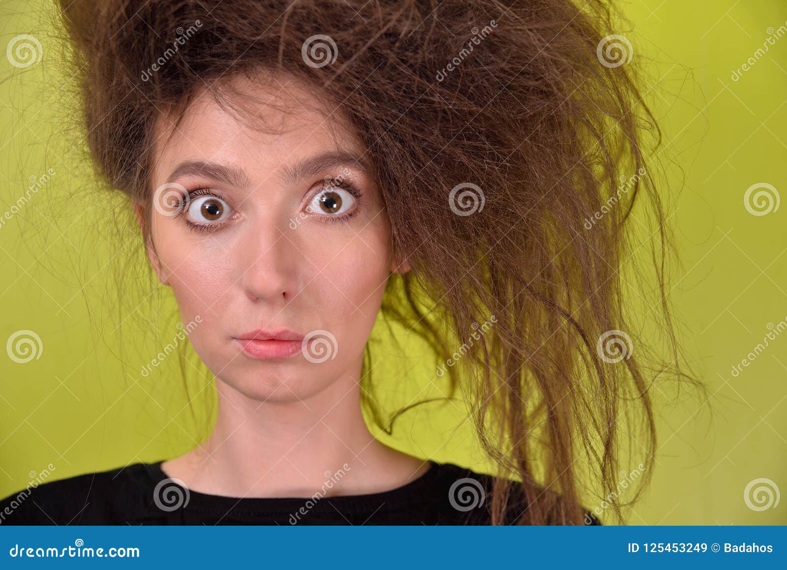 Girl With A Strange Hair Style Stock Image Image Of Female Lifestyle