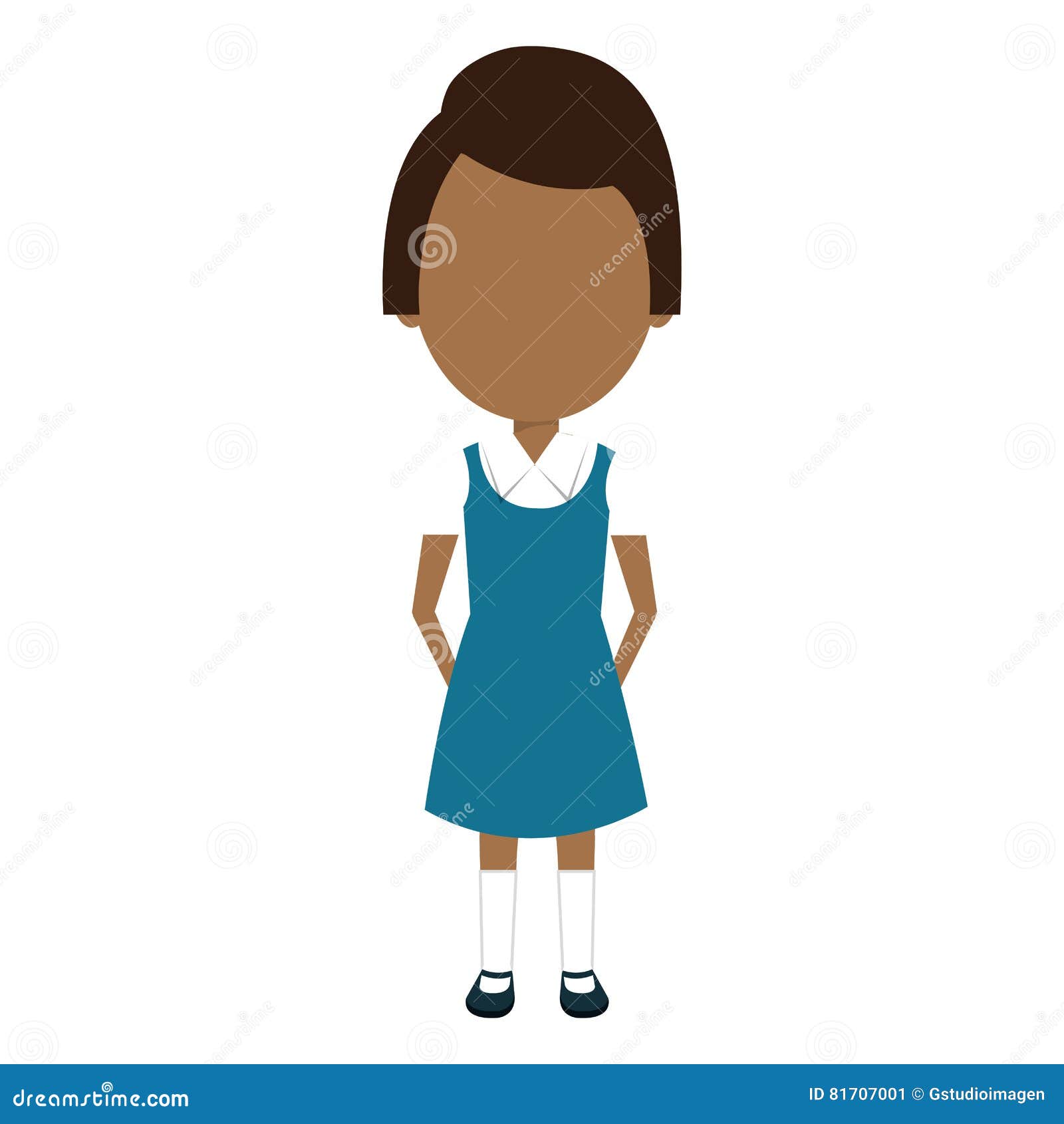 Girl Student Character Isolated Icon Stock Vector - Illustration of ...