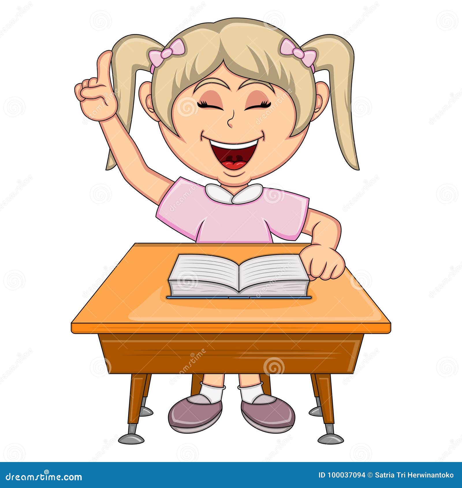 Girl Studying with School Table Cartoon Stock Vector - Illustration of girl, child: 100037094 Girl Studying with School Table Cartoon Stock Vector - Illustration of girl, child: 100037094