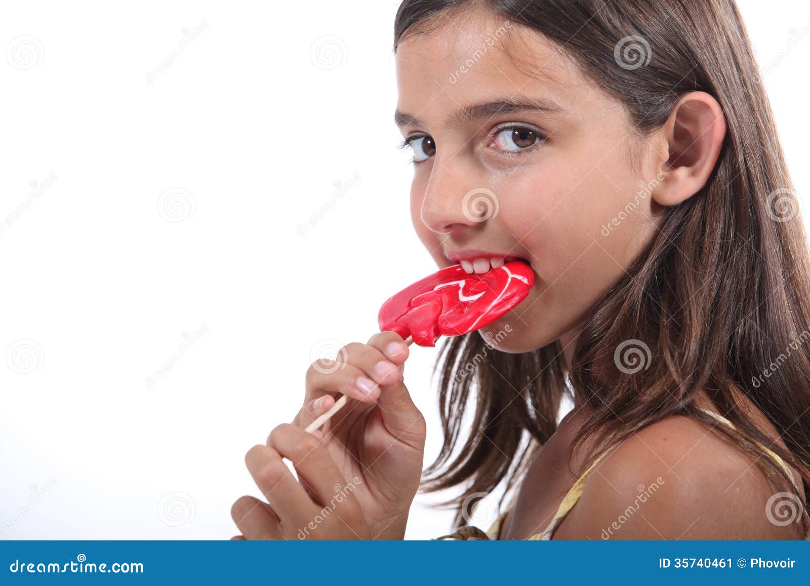 Girl Sucking On A Lollipop Stock Image Image Of Candy 3574