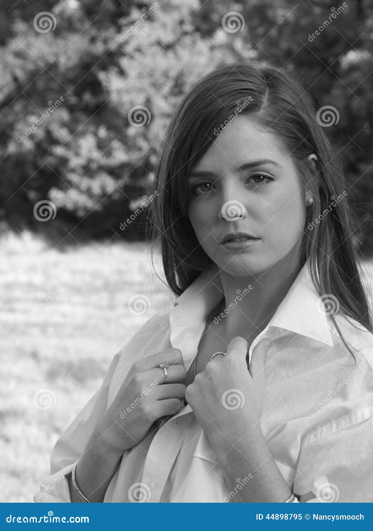 Girl with a Sultry Look - Portrait Stock Image - Image of hair, girl ...