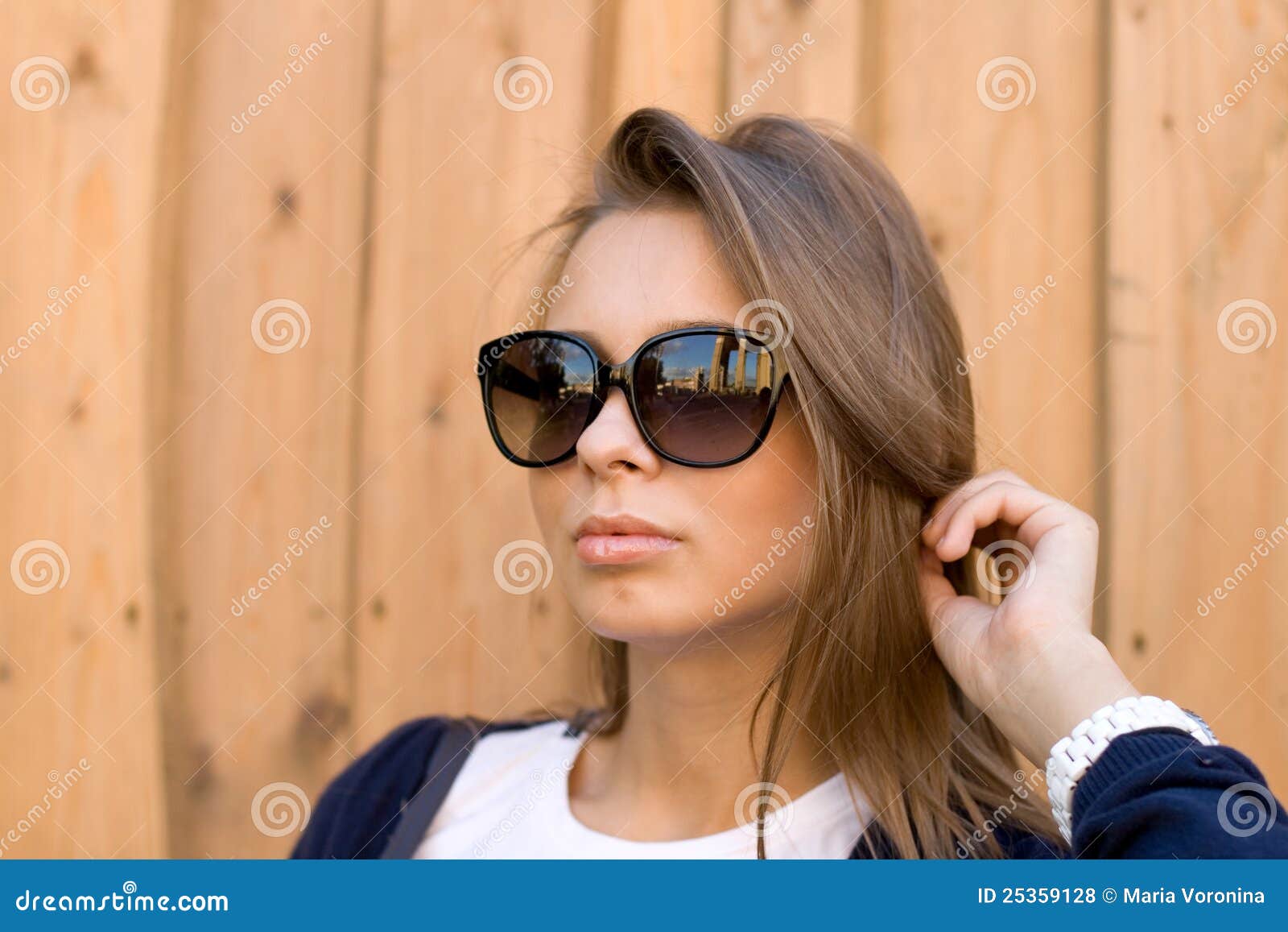 Girl in sunglasses stock photo. Image of cute, happiness 25359128