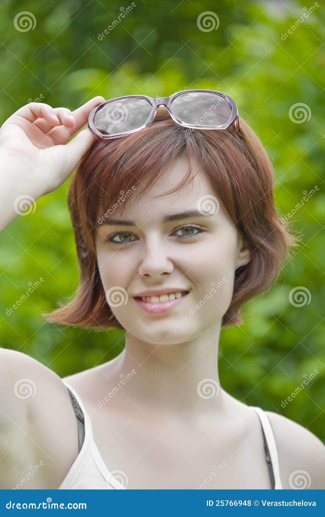Girl with sunglasses stock photo. Image of beautiful 25766948