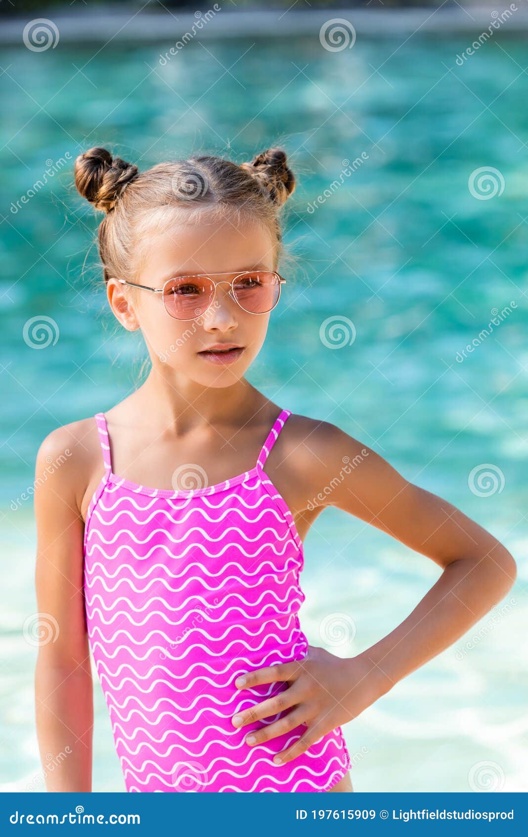 Girl in Sunglasses and Swimsuit Holding Stock Image - Image of weekend ...