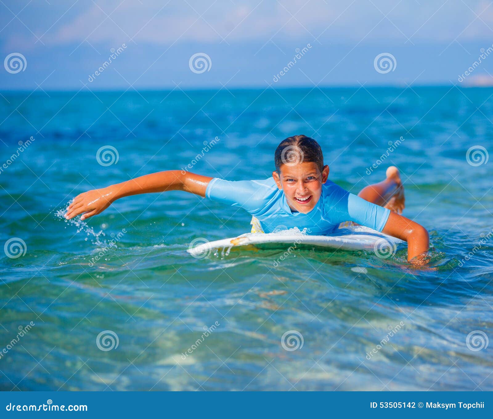 Girl with surf stock photo. Image of vacation, person - 53505142