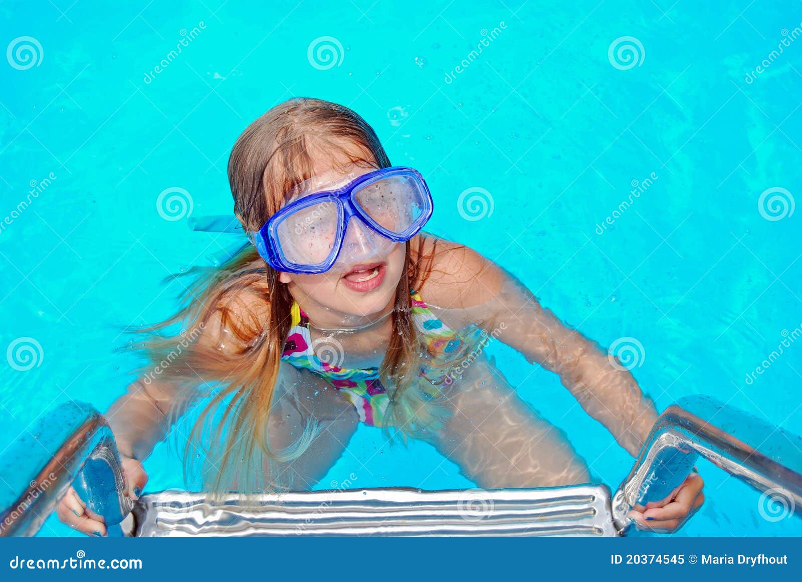 Girl in Swim Goggles stock image. Image of vivid, equipment - 20374545