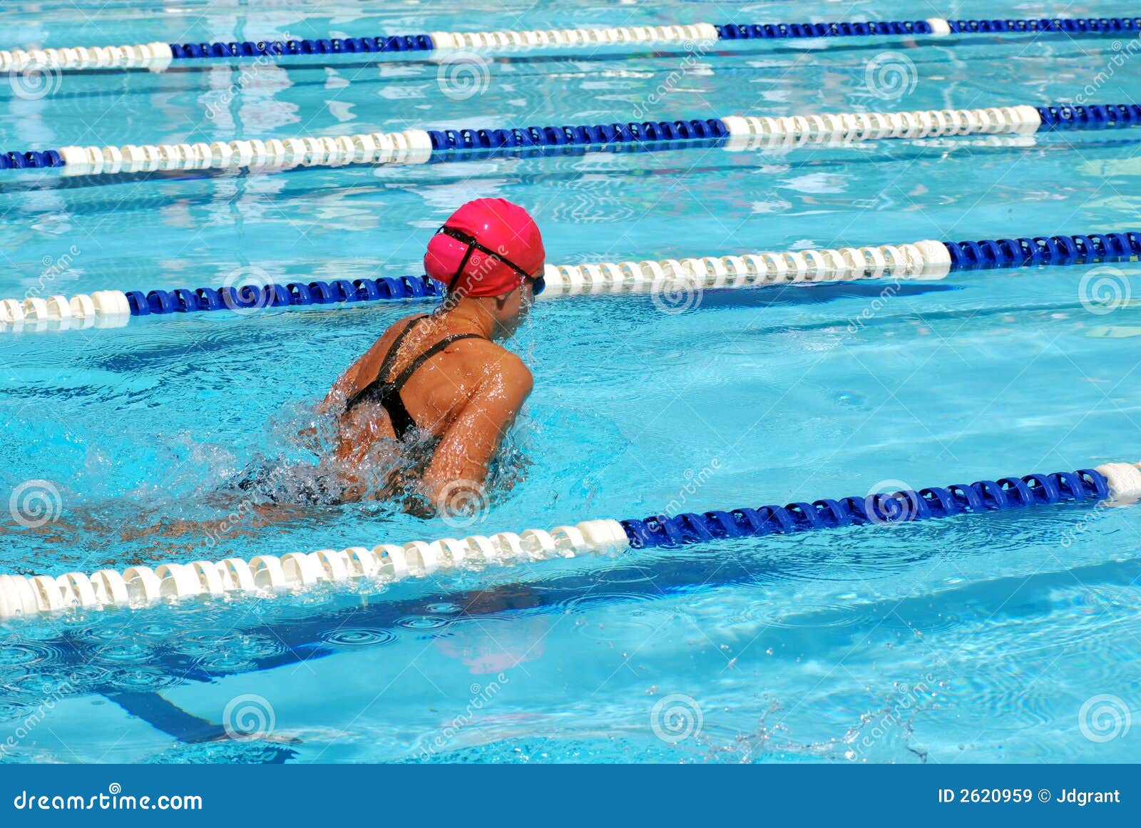 girl swimming breaststroke