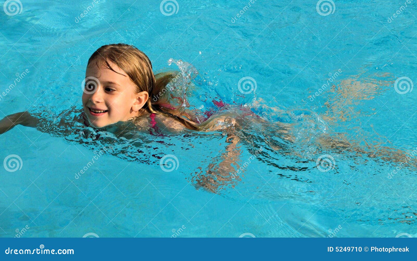 Girl Swimming In Pool Stock Photo Image Of Indoor Smi