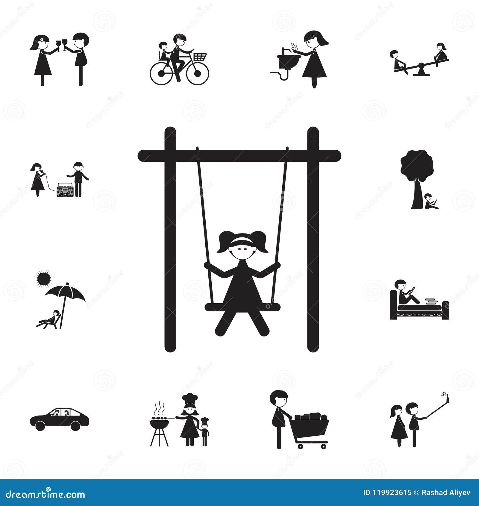swing set icon image swing set icon image