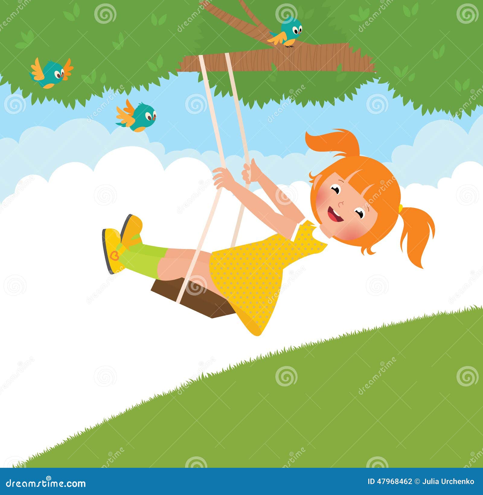 clipart girl on swing - photo #45