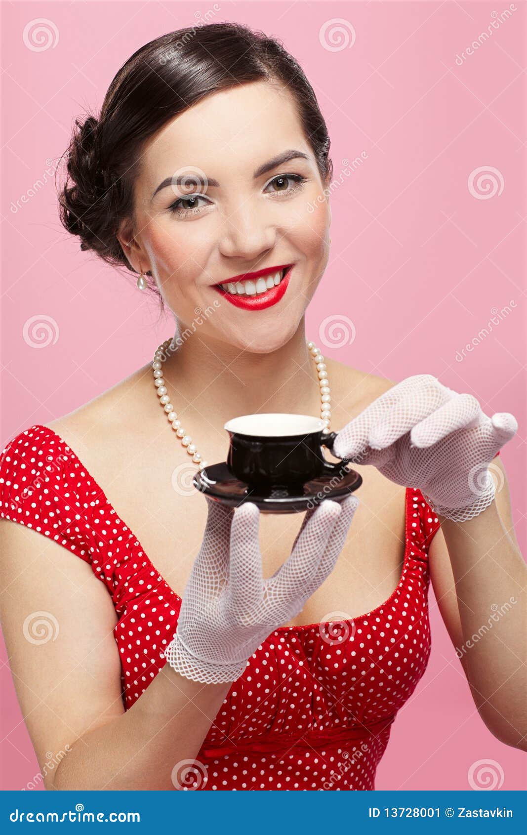 Girl with tea cup stock image. Image of european, smiling 13728001