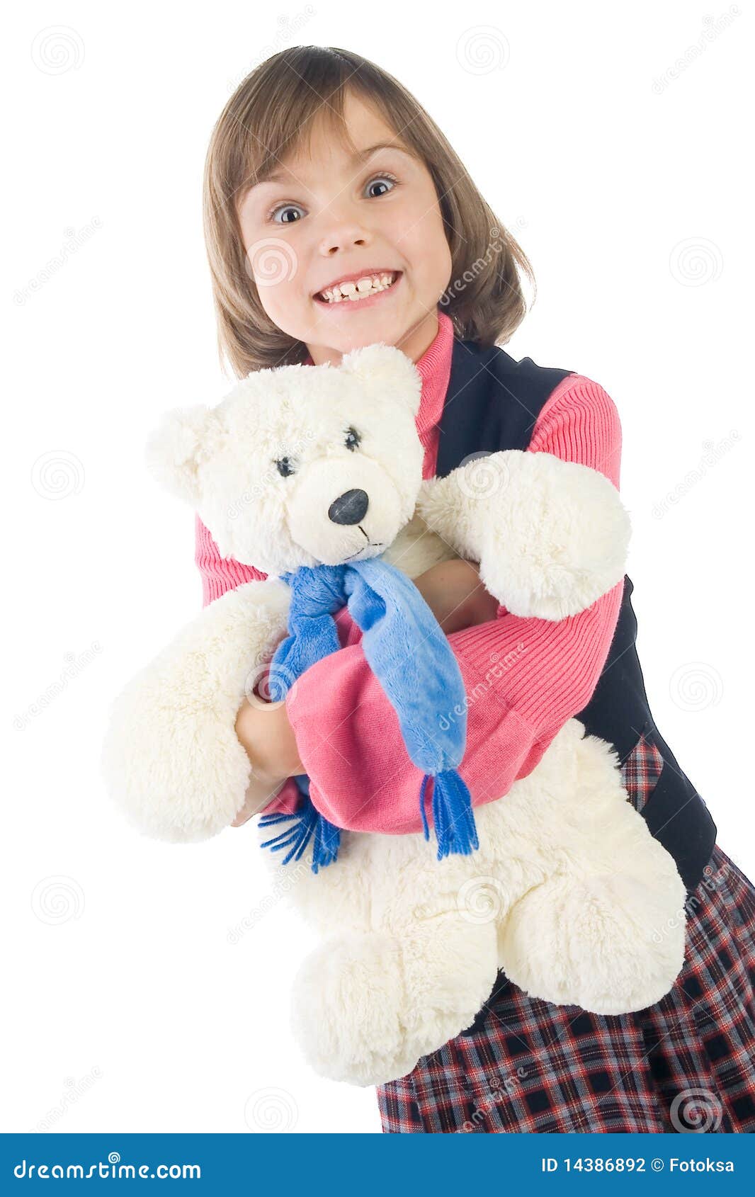 Girl with Teddy Bear stock photo. Image of little, people - 14386892