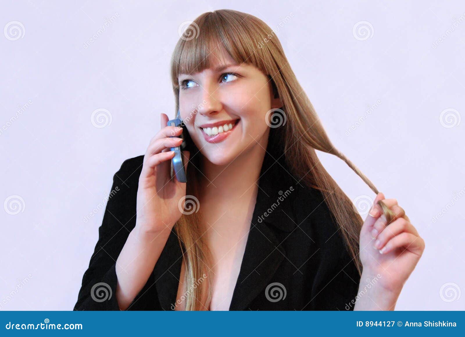 The Girl with the Telephone Stock Image Image of female, woman 8944127