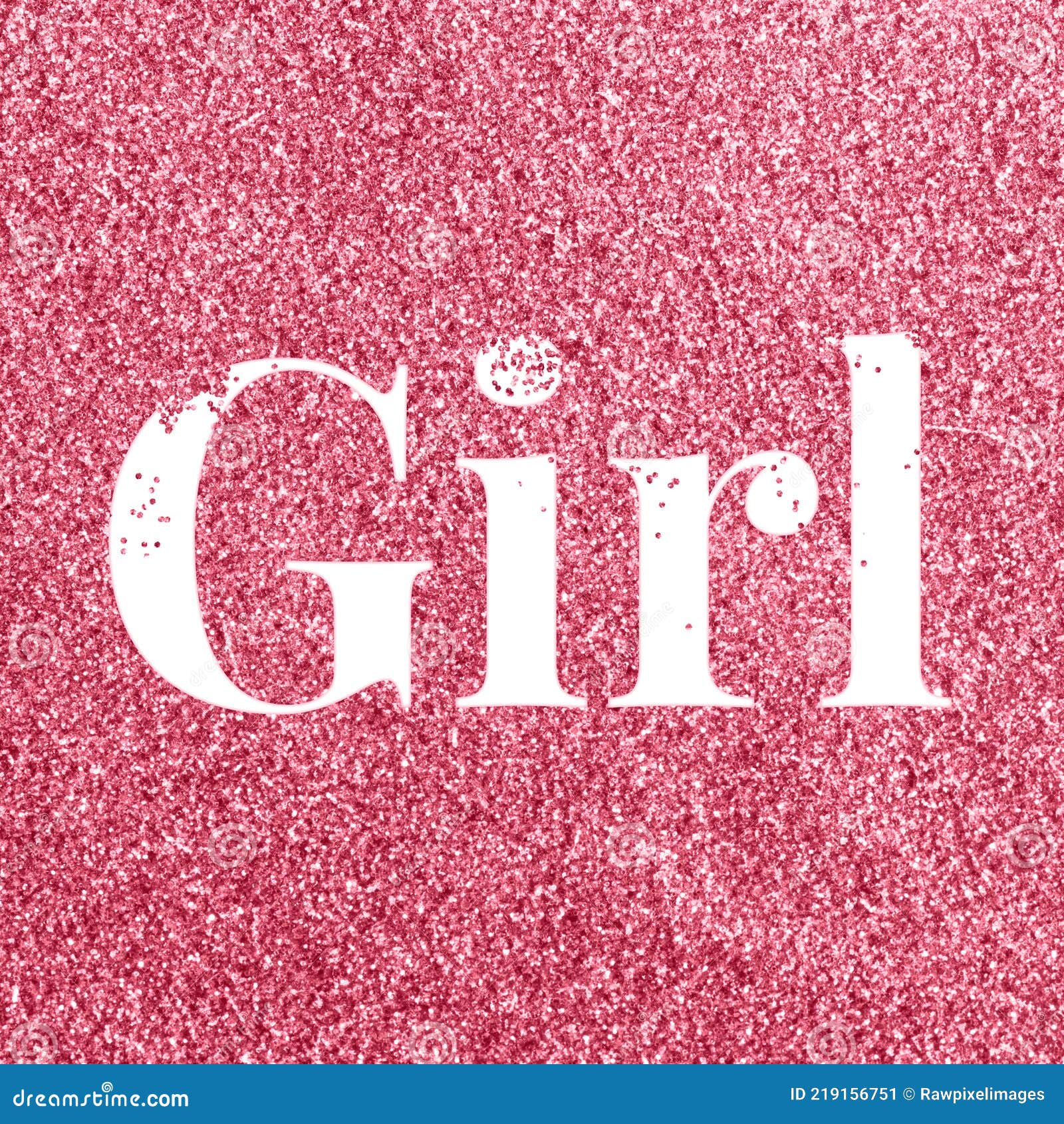 Girl Text Typography Glitter Font Stock Image Image of luxury