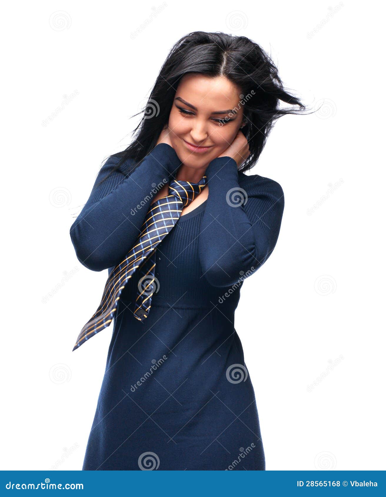 Girl with a tie stock photo. Image of enjoy, beautiful - 28565168