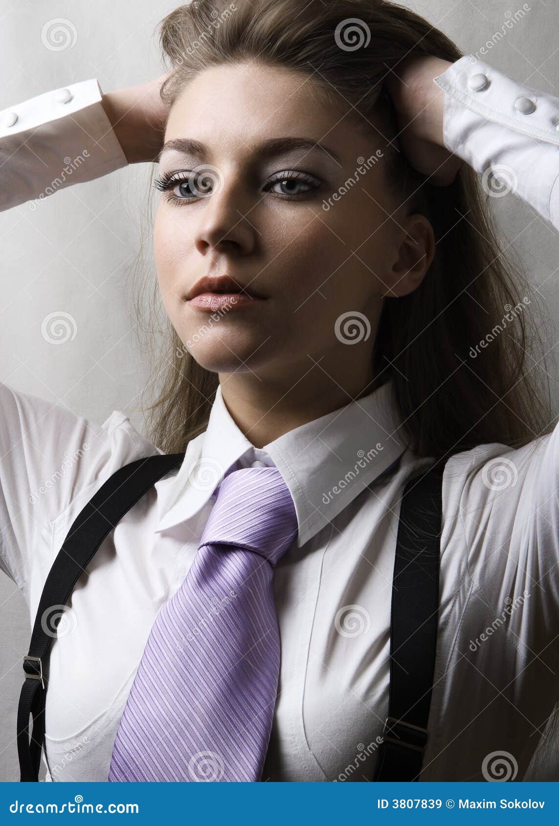 Girl With Tie Royalty Free Stock Images Image 3807839