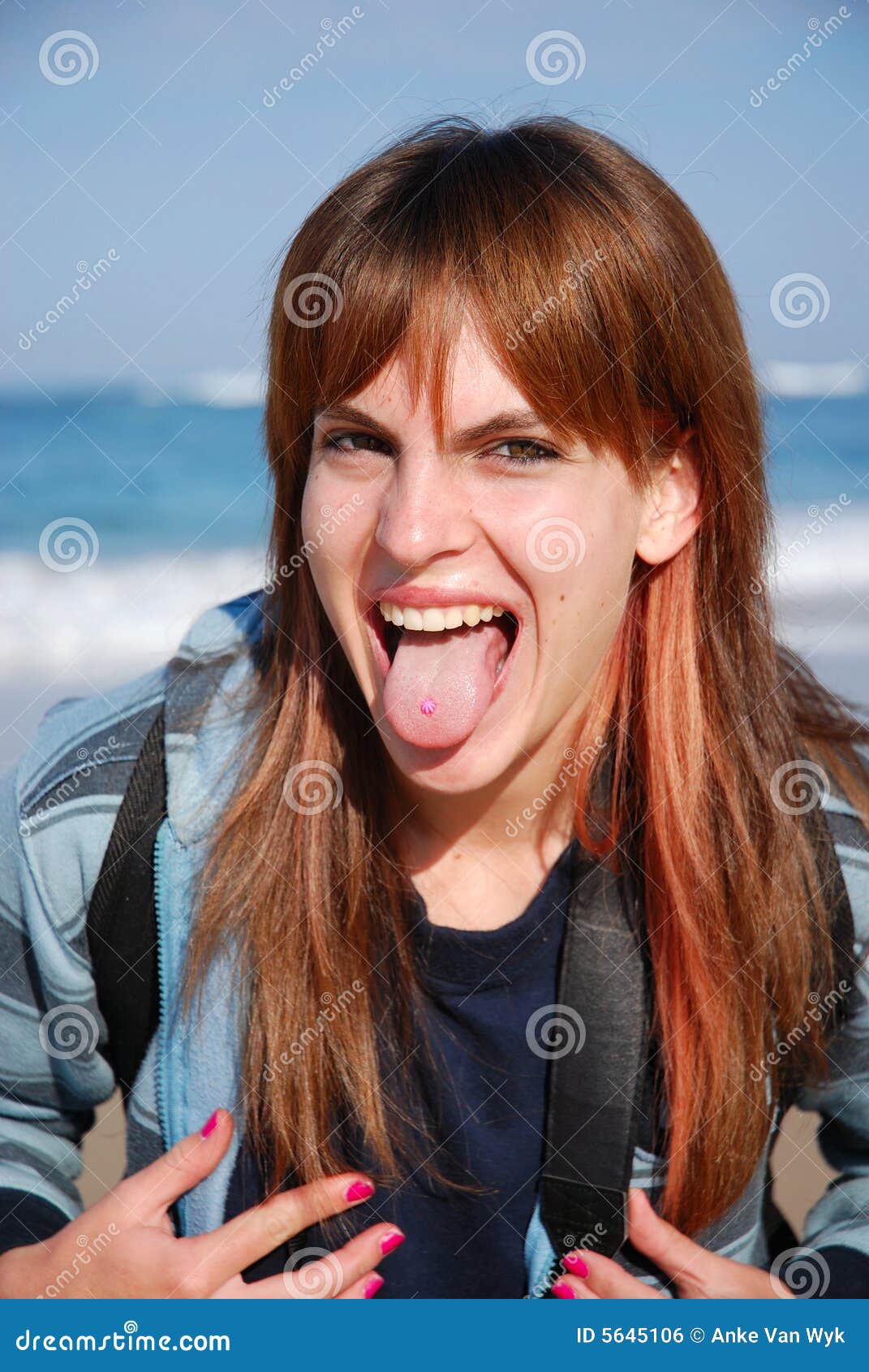 Girl With Tongue Piercing Royalty Free Stock Image - Image: 5645106