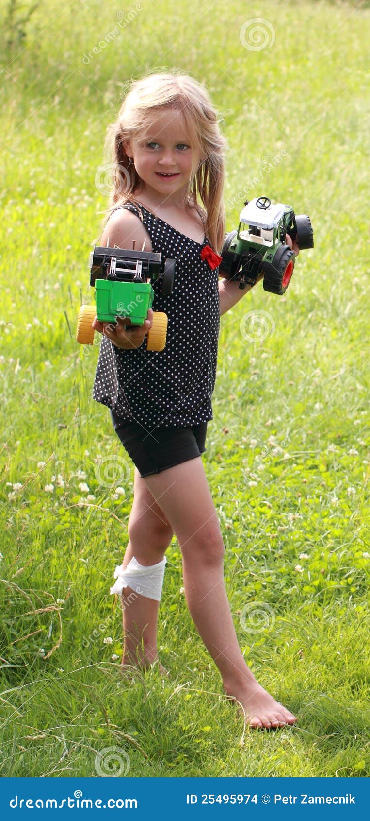 Girl With Toys Stock Photo Image Of Hears Blondie Baref