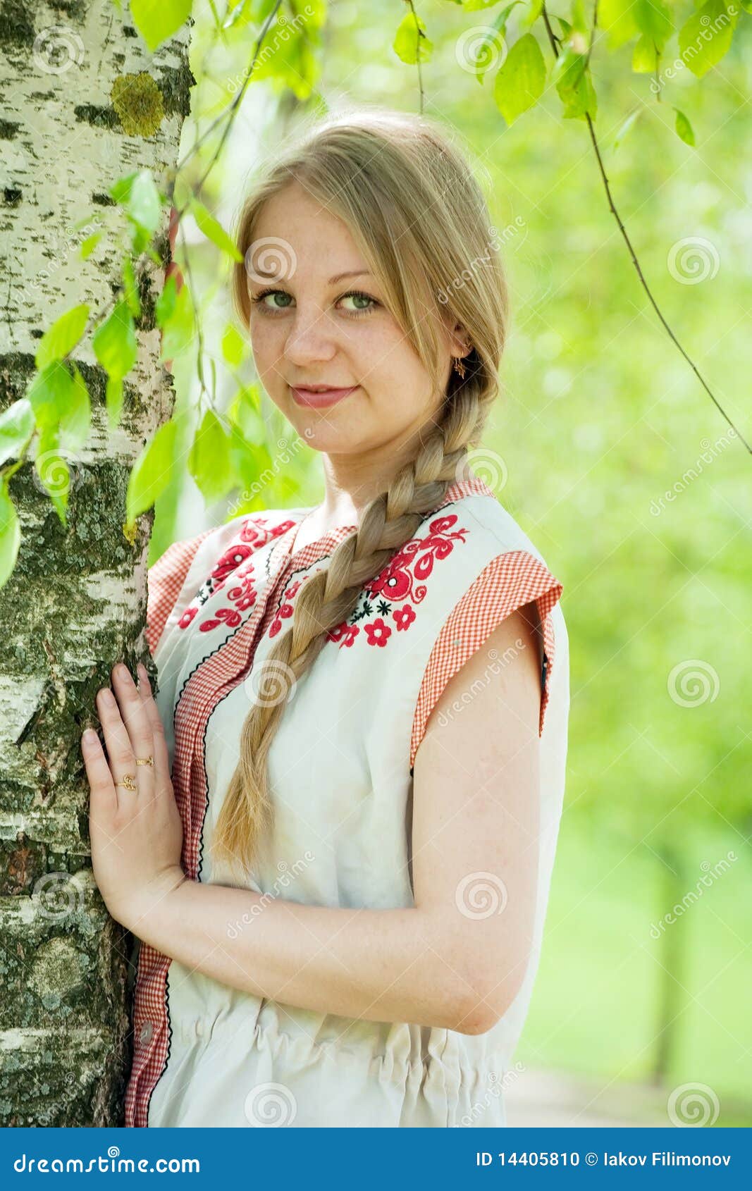 Girl in Traditional Clothes Stock Photo - Image of outdoor, ethnicity ...
