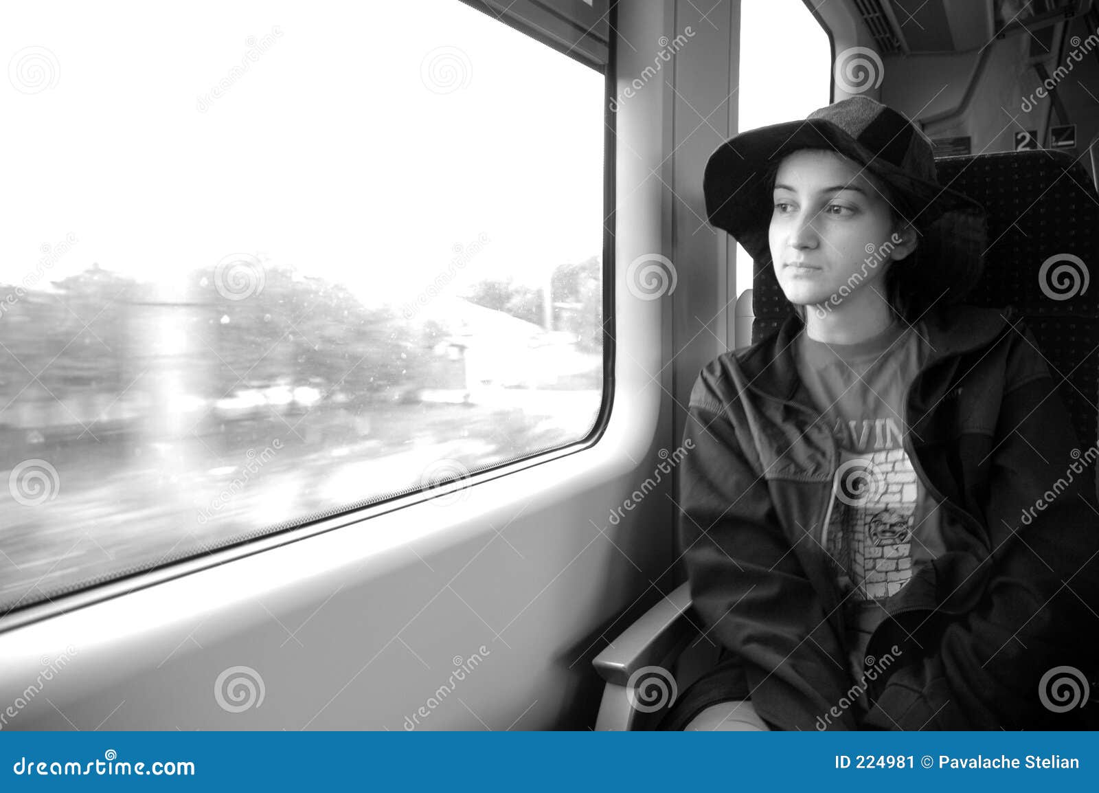 Girl On Train 3 Stock Image Image 224981
