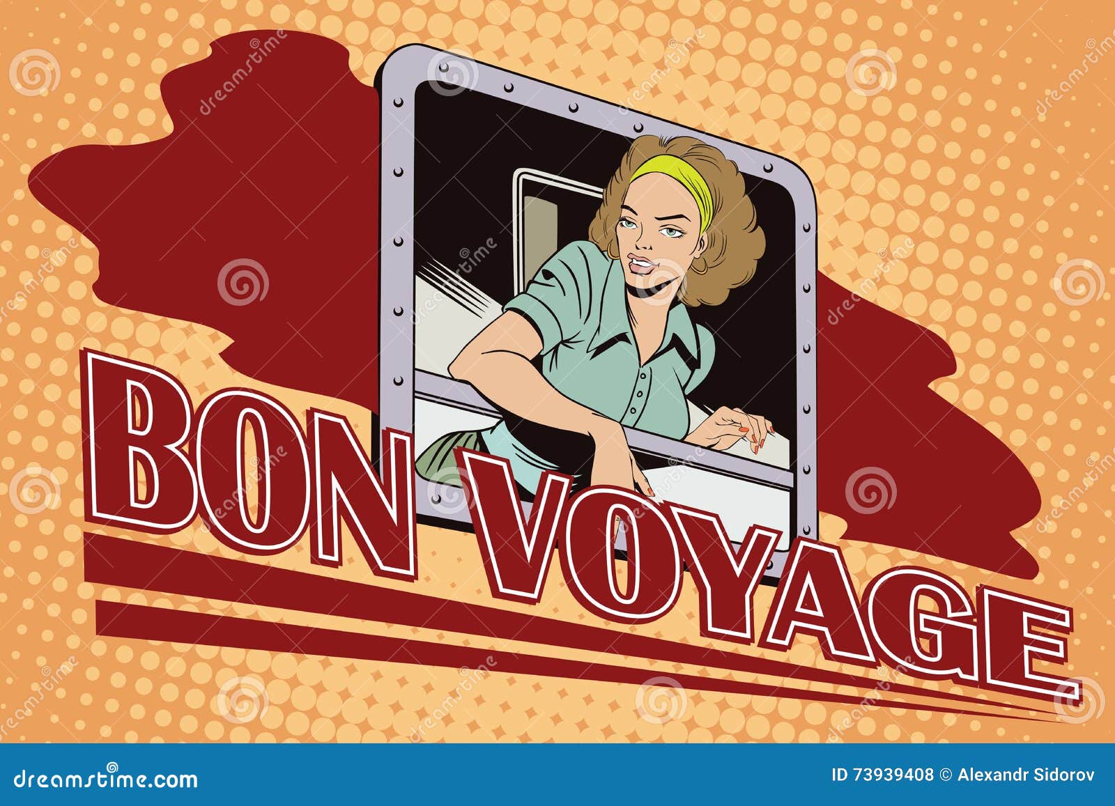 bon voyage train dessin