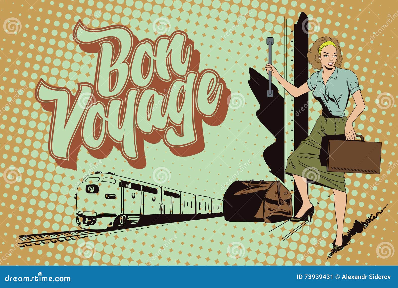 bon voyage train dessin