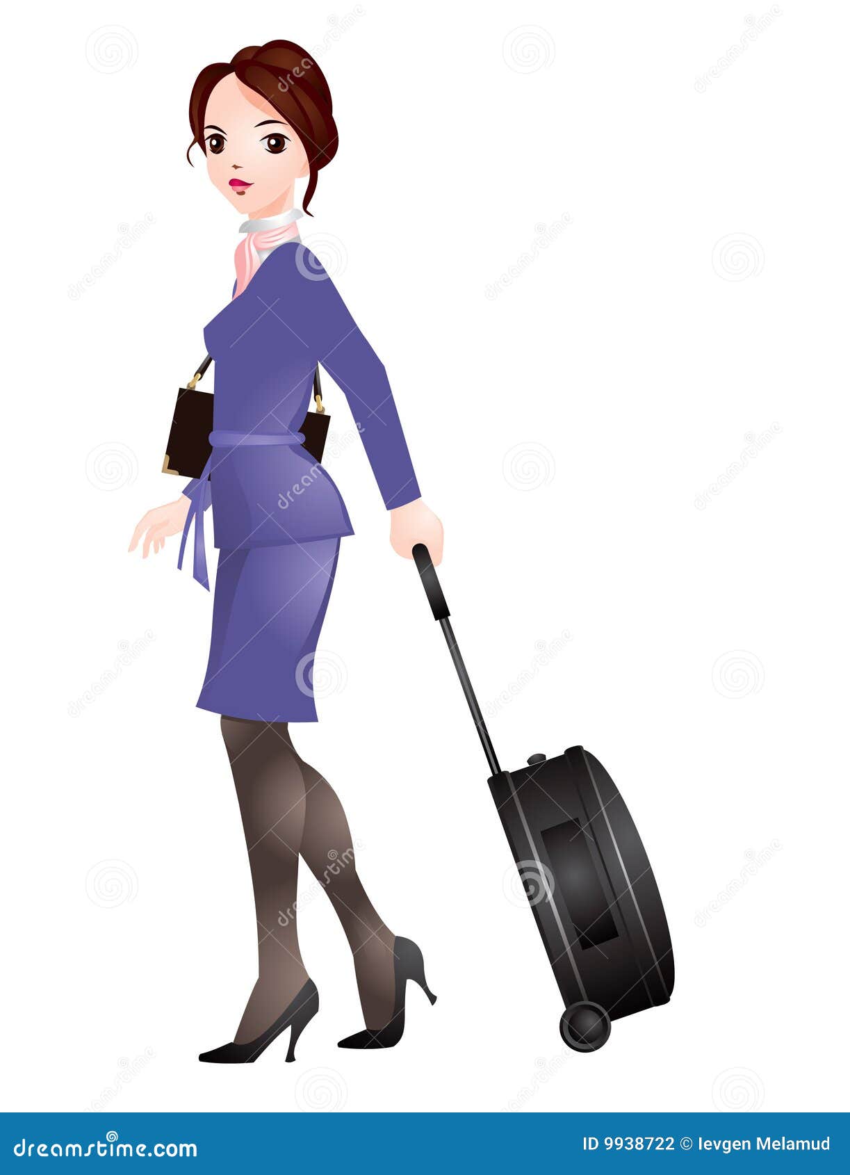 Girl with travel Bag stock vector. Illustration of travel 9938722