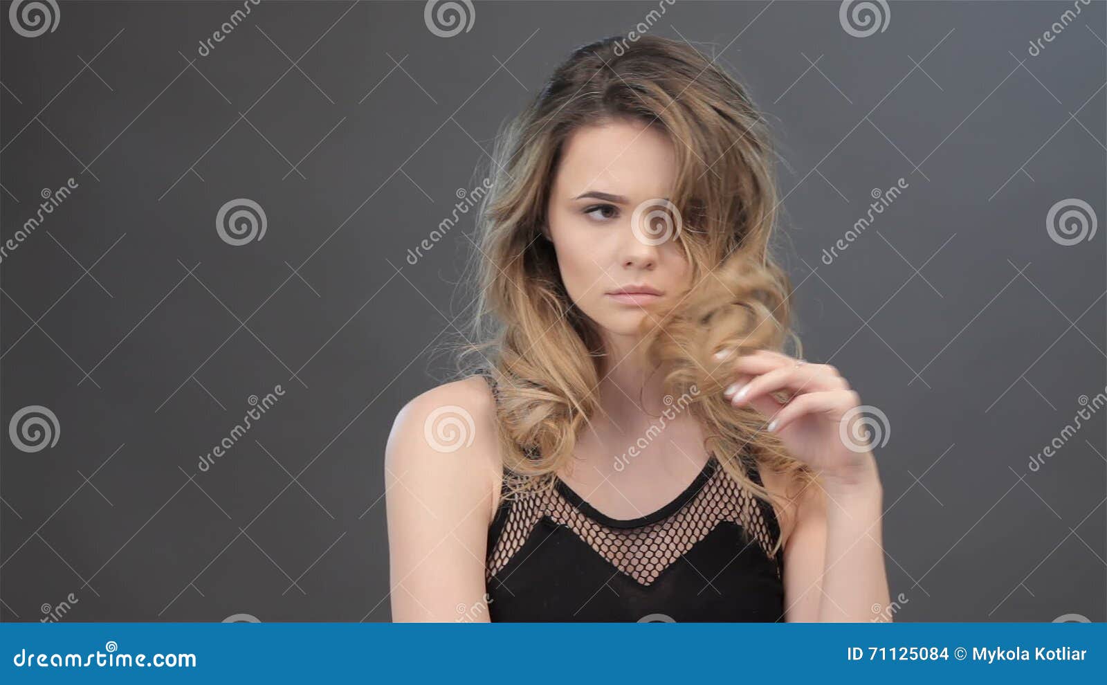 Girl twirls the hair stock footage. Video of female, caucasian - 71125084 Girl twirls the hair stock footage. Video of female, caucasian - 71125084