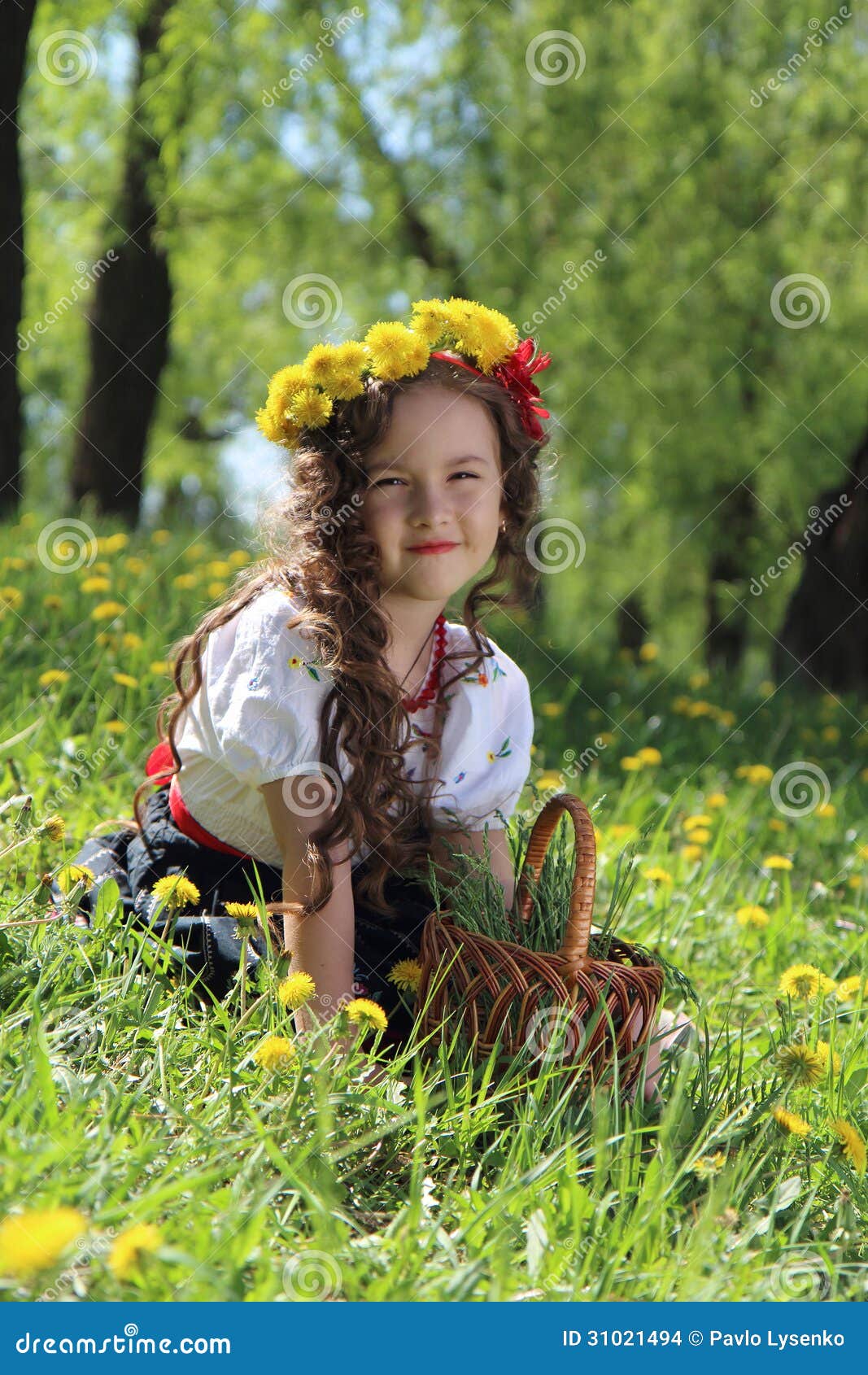 Girl in the Ukrainian National Costume. Stock Photo - Image of little ...