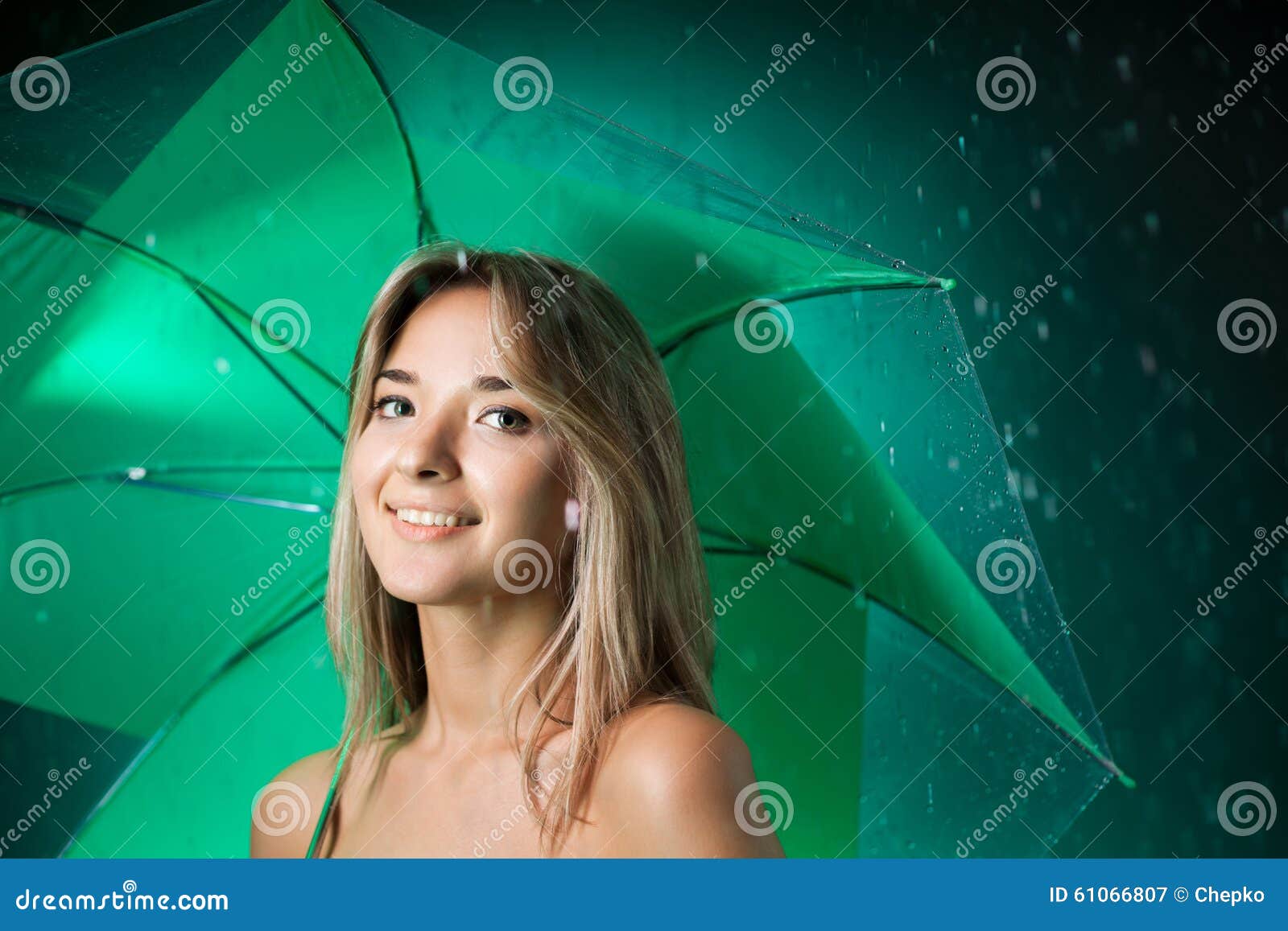 Girl with umbrella stock image. Image of beautiful, looking 61066807