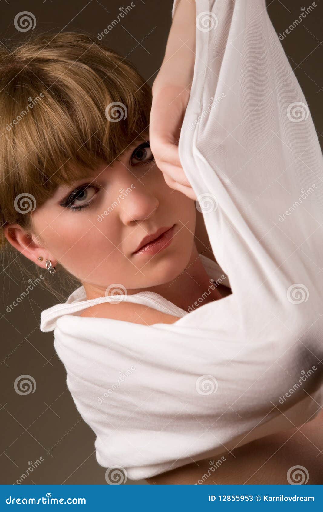 Xxvi Xxvii English Video - Girl undressing XXVII stock image. Image of look, makeup - 12855953