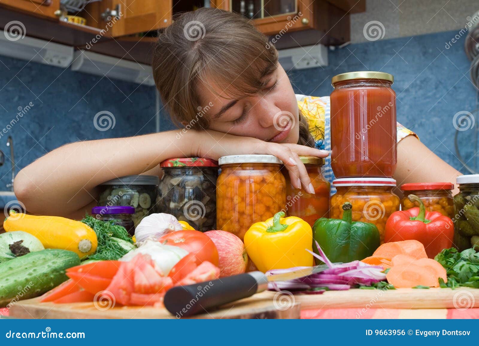 Girl with vegetables stock photo. Image of ingredient - 9663956