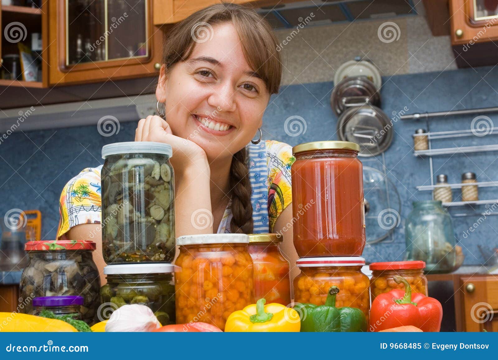 Girl with vegetables stock image. Image of indoor, cimlin - 9668485