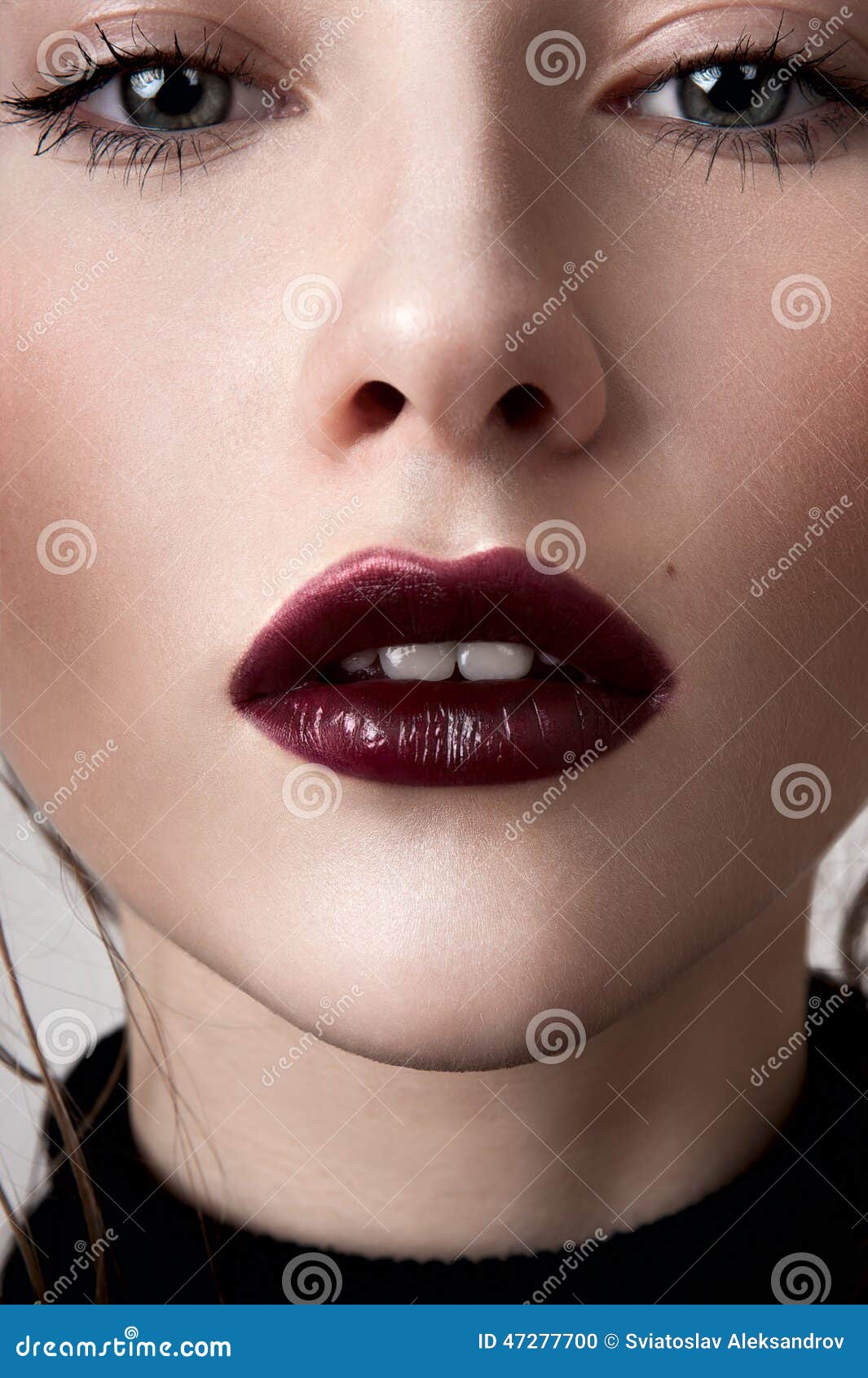 girl with vinous lips