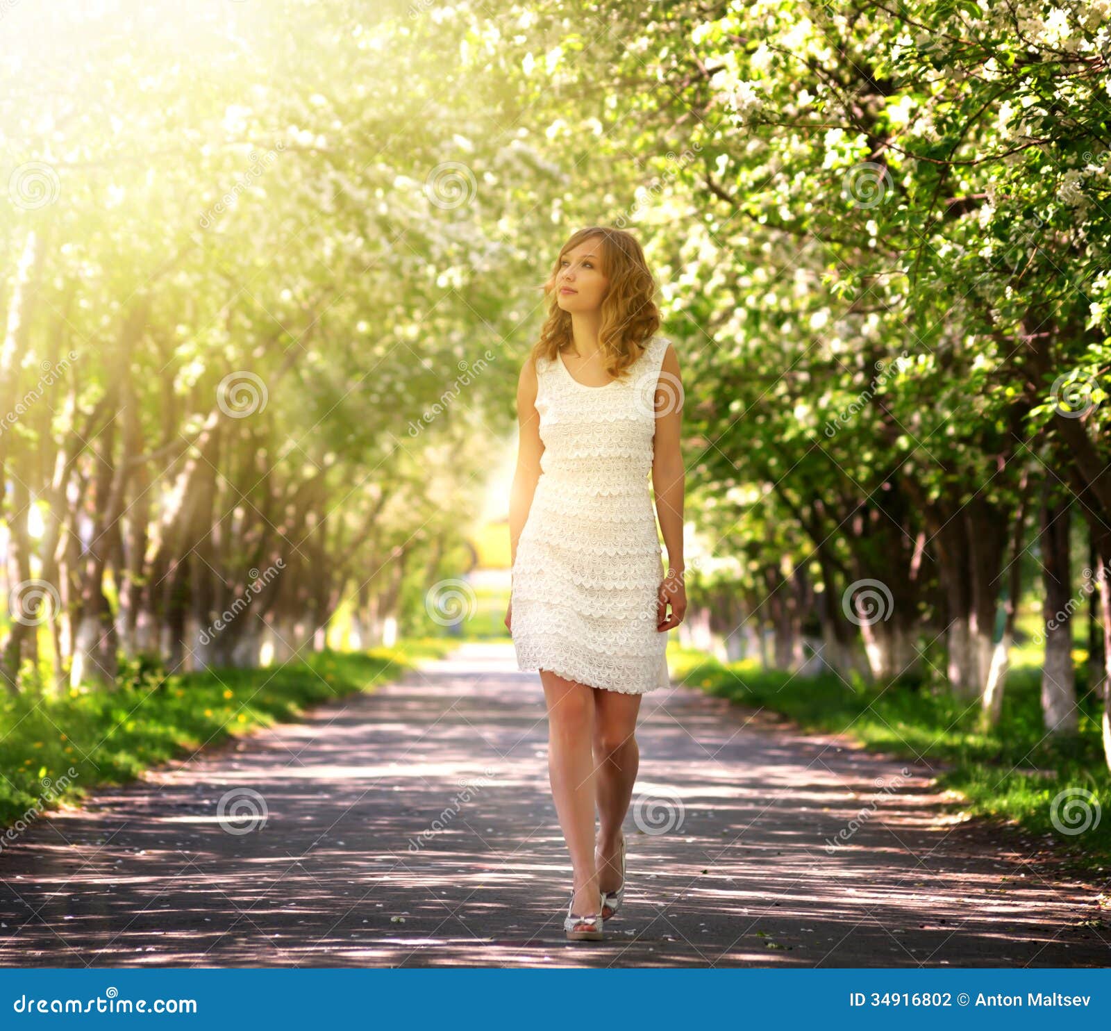 girl walking in