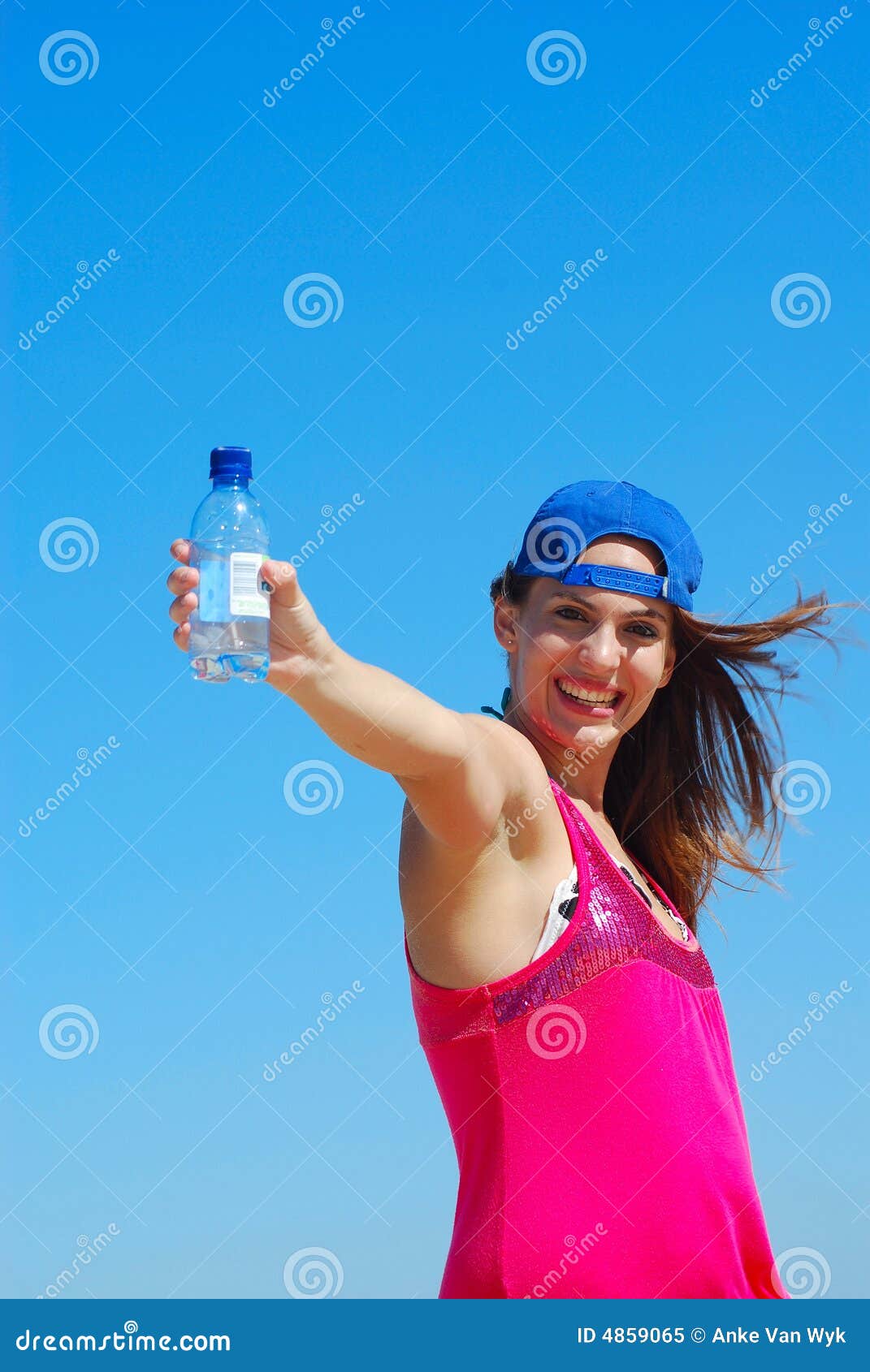 Girl with water bottle stock image. Image of drink, lifestyle 4859065