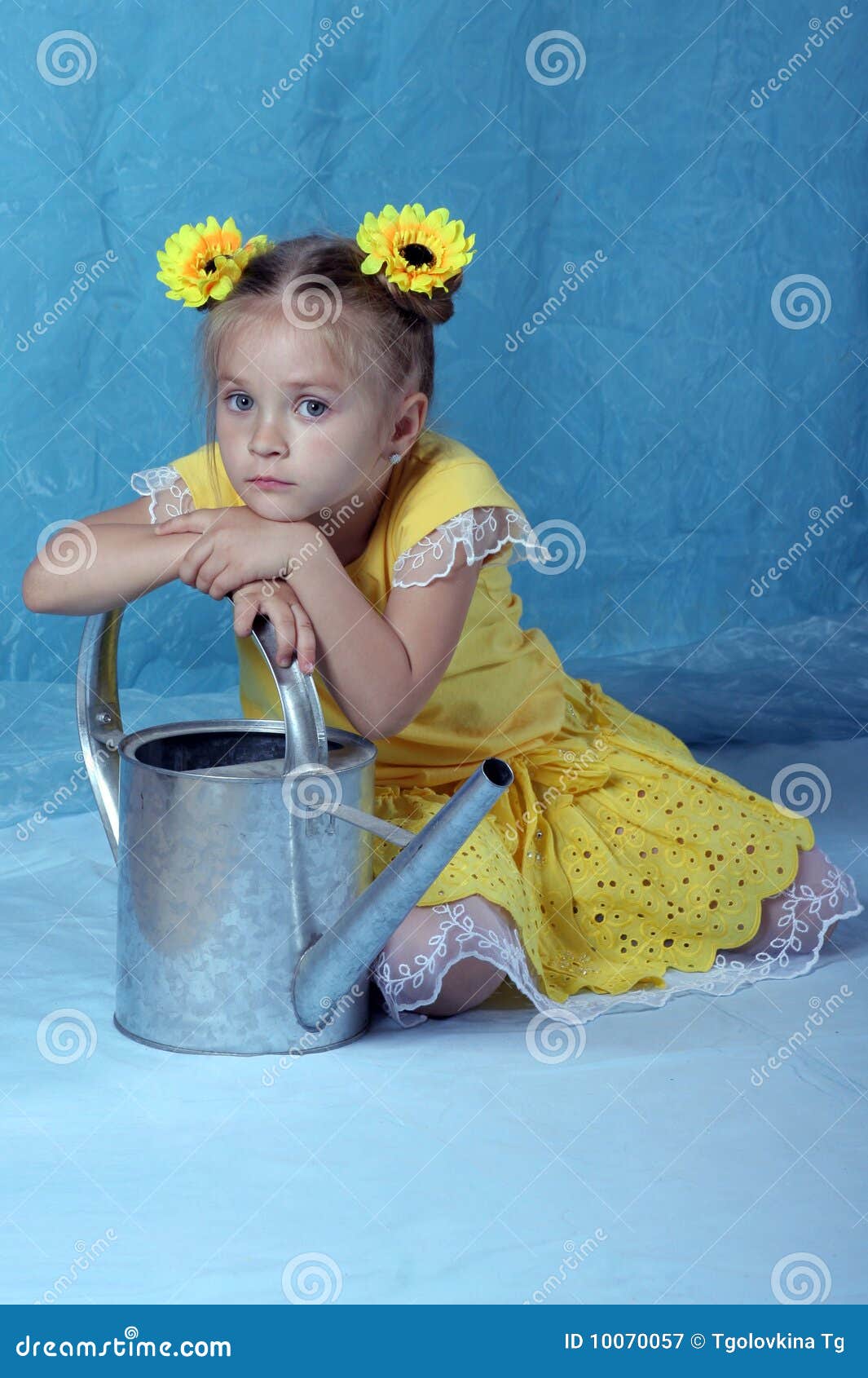 The Girl with a Watering Can Stock Image Image of hairpin, portfolio