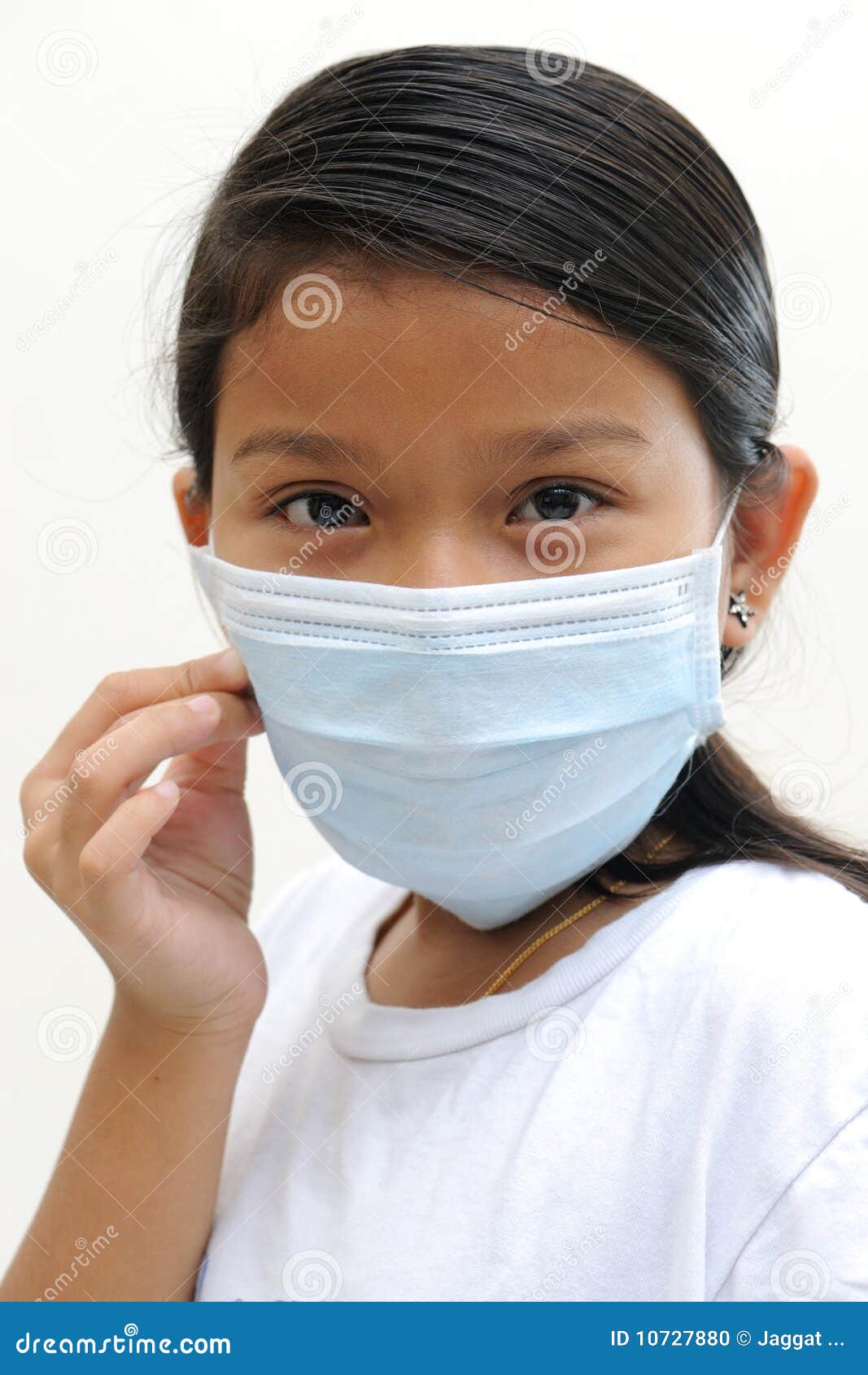 Girl wear mask stock photo. Image of medical, infection 10727880